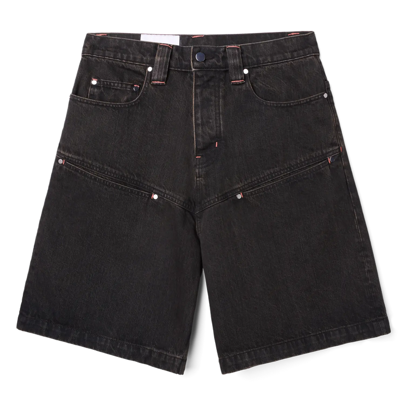 Washed Denim Shorts